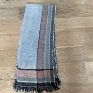 Express Pink and Gray Blanket Scarf Width 30"